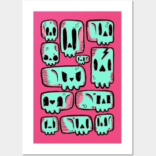 SKULLYZ (pastels) Posters and Art